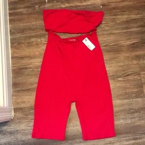 Romper with Biker short bottoms